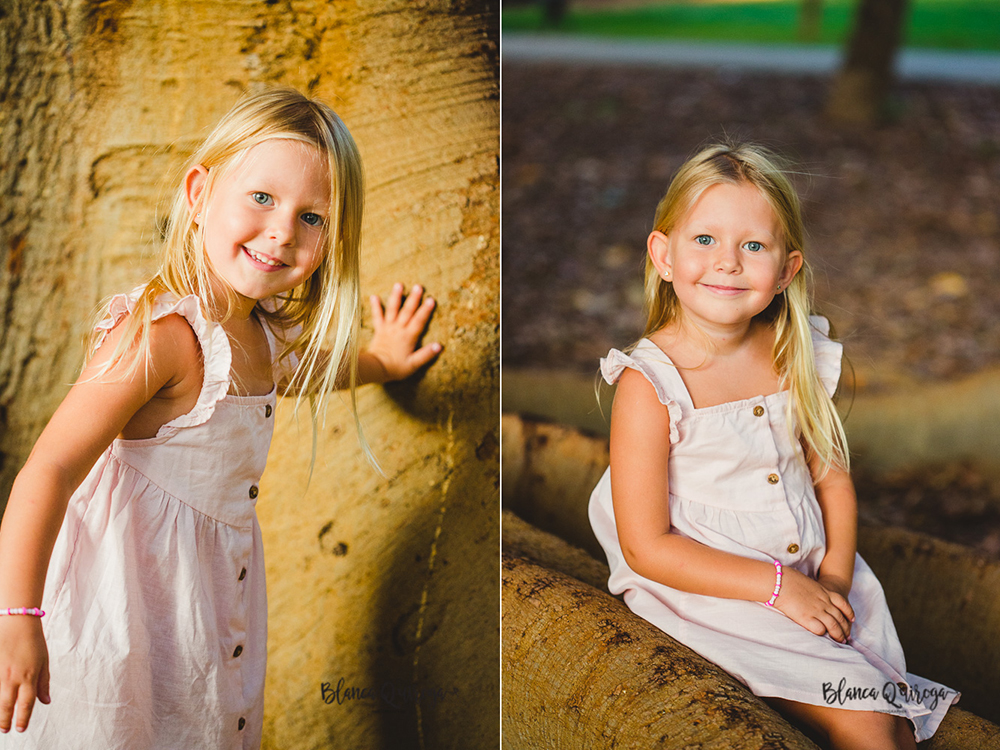 Blanca Quiroga. Fotografía familia en el parque Sevilla