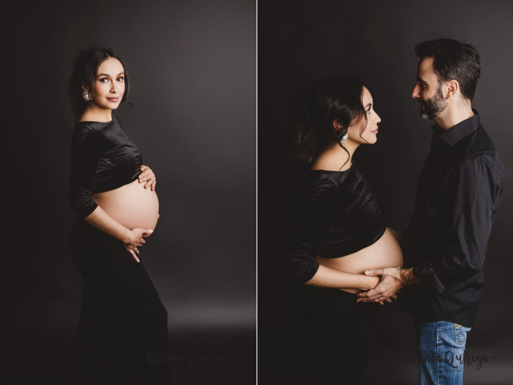 Blanca Quiroga. Fotografía embarazo estudio en Sevilla