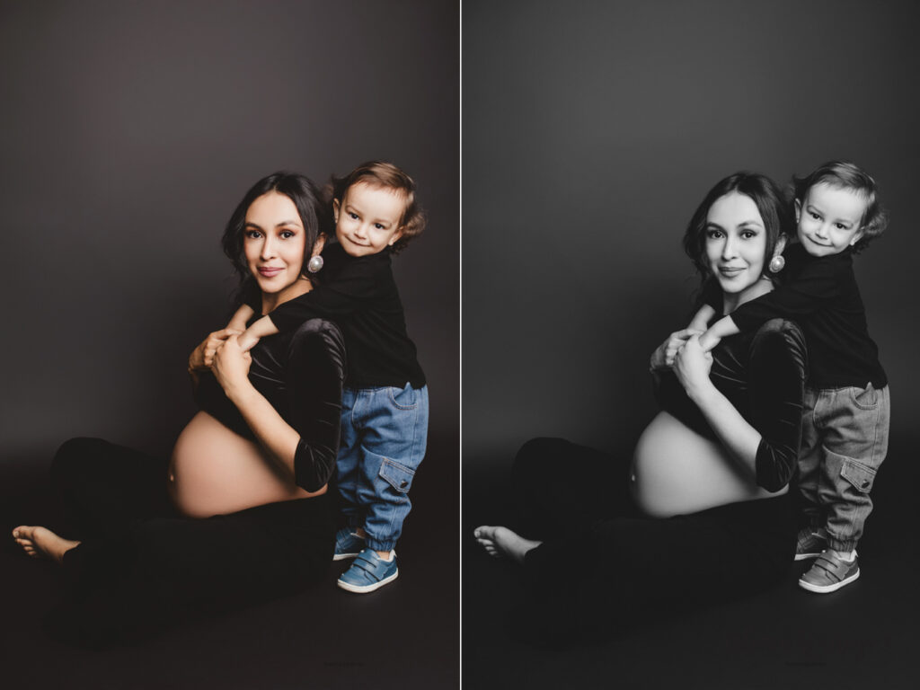 Blanca Quiroga. Fotografía embarazo estudio en Sevilla