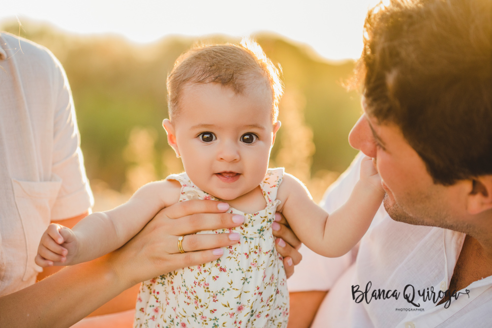 Blanca Quiroga. Fotografía de familia en la playa. Huelva.