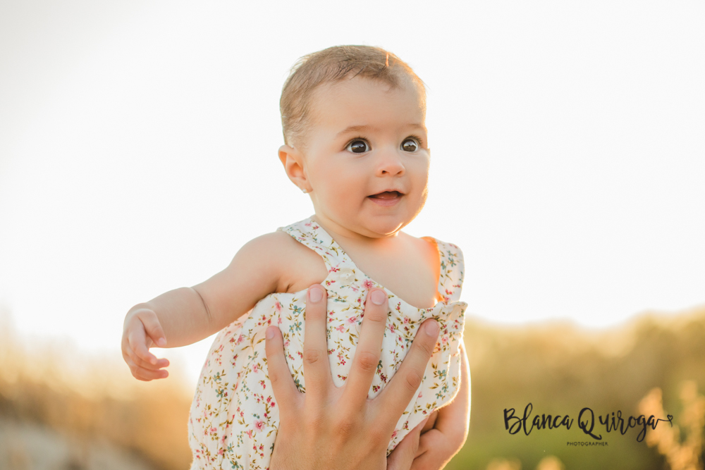 Blanca Quiroga. Fotografía de familia en la playa. Huelva.