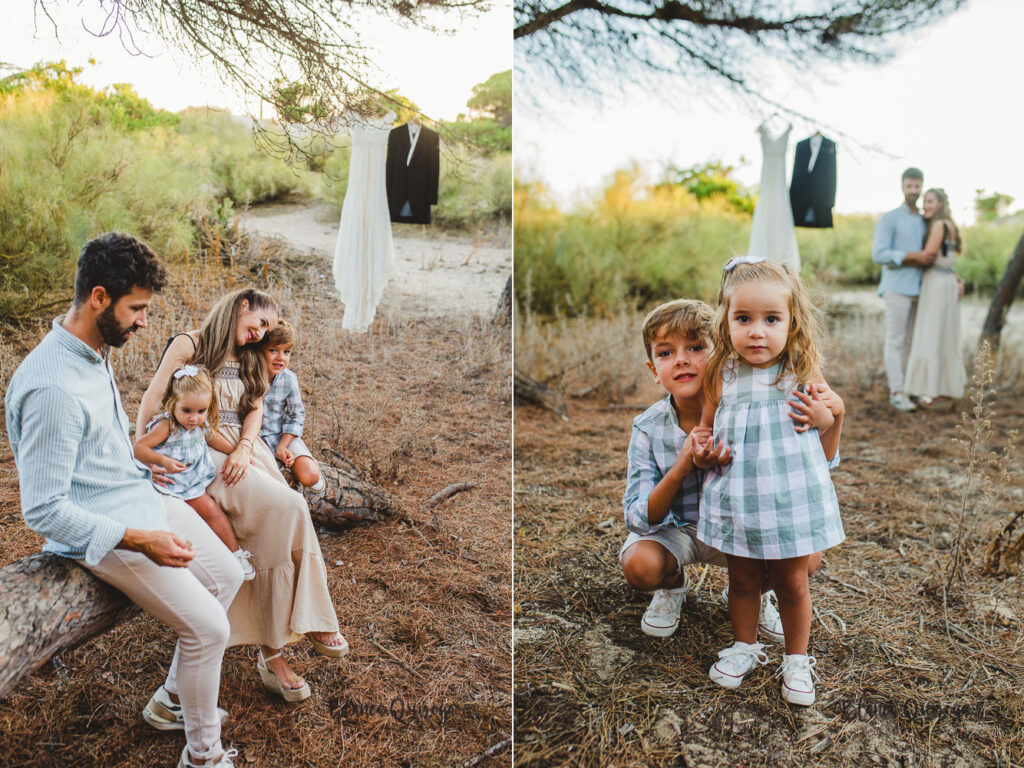 Blanca Quiroga. Fotografía familia en la playa. Huelva