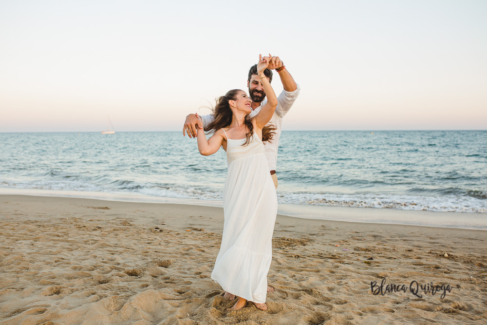 Blanca Quiroga. Fotografía familia en la playa. Huelva