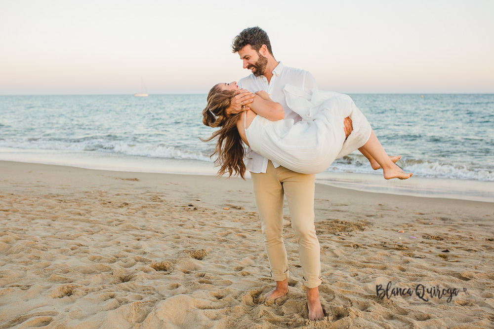 Blanca Quiroga. Fotografía familia en la playa. Huelva