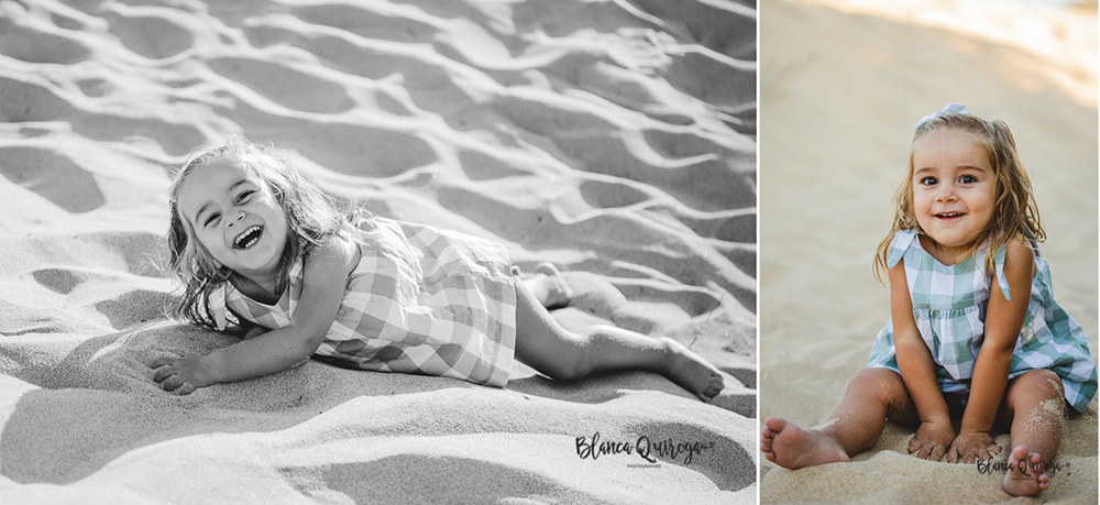 Blanca Quiroga. Fotografía familia en la playa. Huelva
