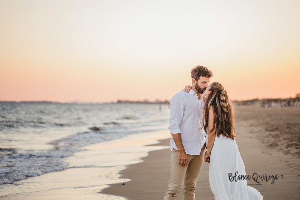 Blanca Quiroga. Fotografía familia en la playa. Huelva