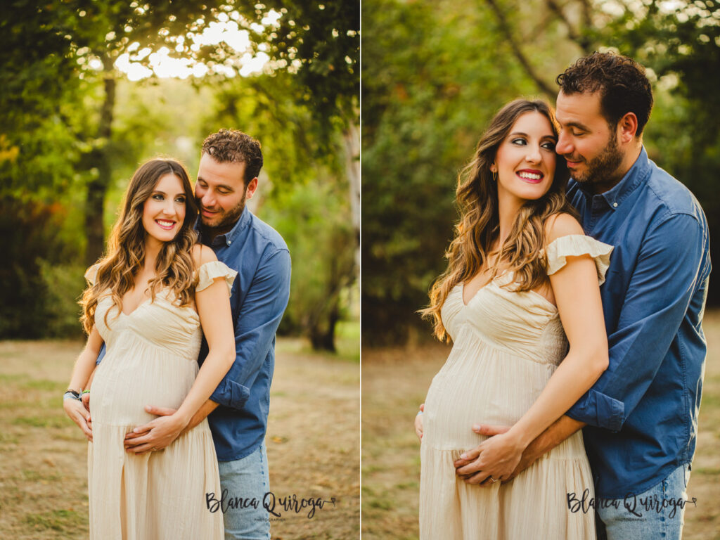 Blanca Quiroga. Fotografía de embarazo en el parque. Sevilla