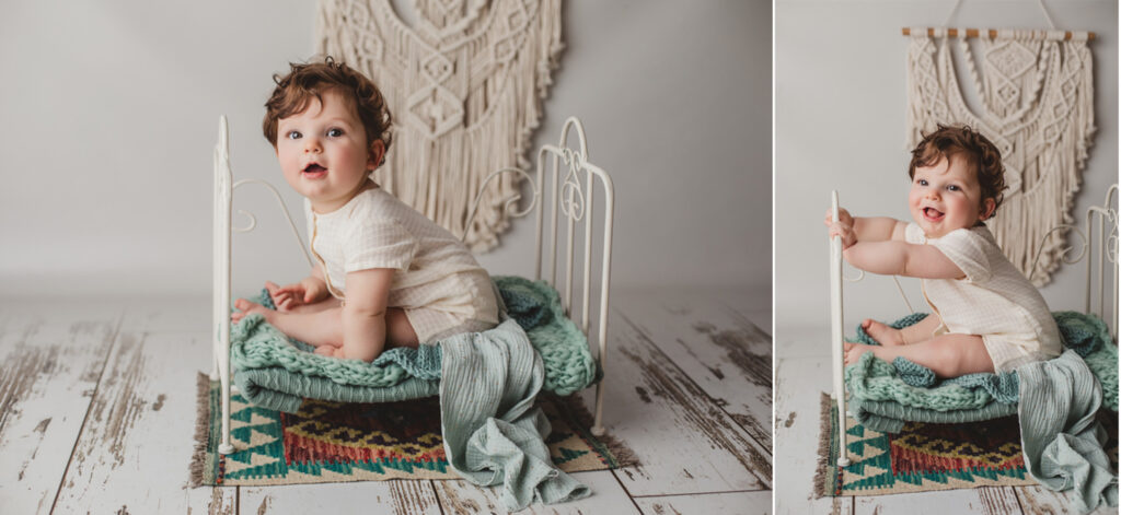 BlancaQuiroga. Fotografía seguimiento 1º año bebé en estudio en Sevilla