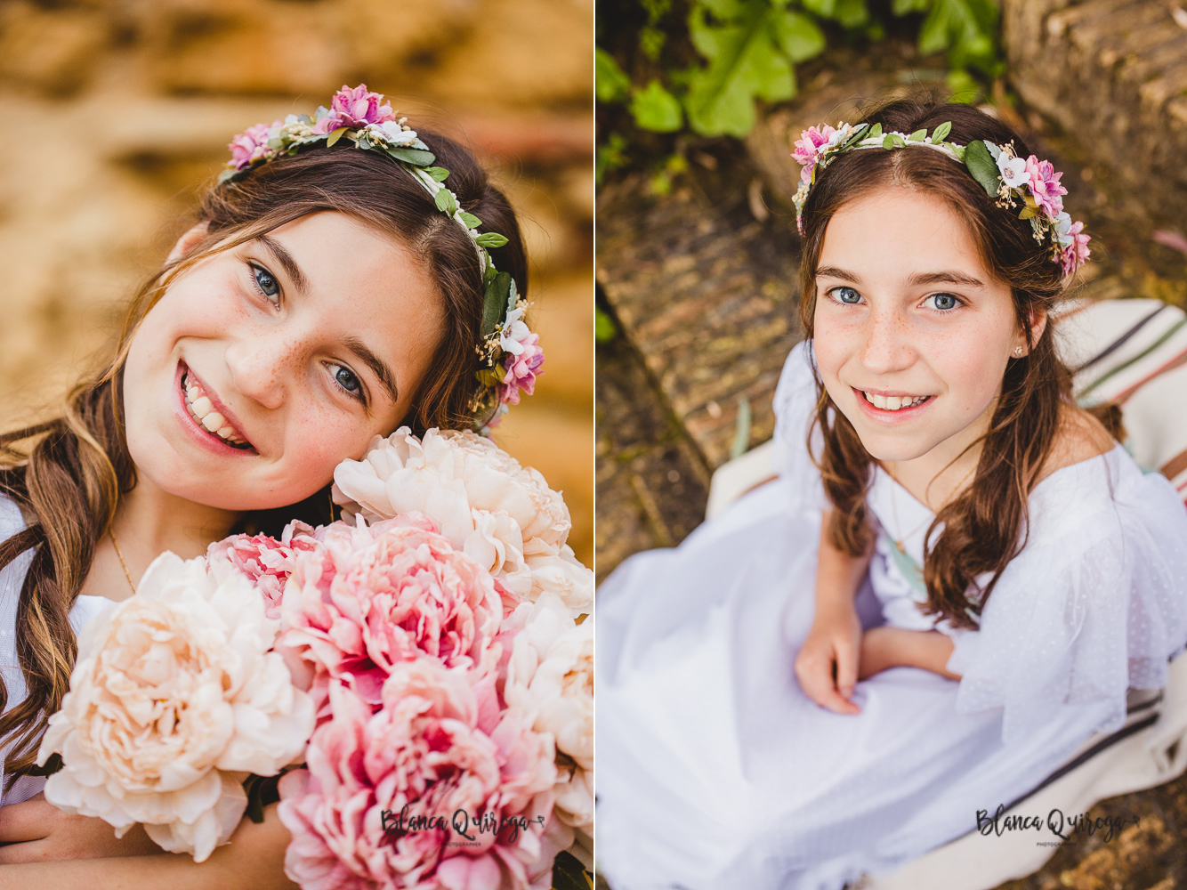 Blanca Quiroga. Fotografía comunión parque Oromana. Sevilla