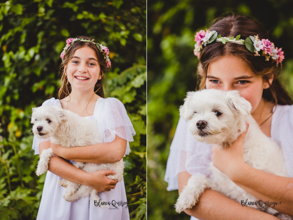 Blanca Quiroga. Fotografía comunión parque Oromana. Sevilla