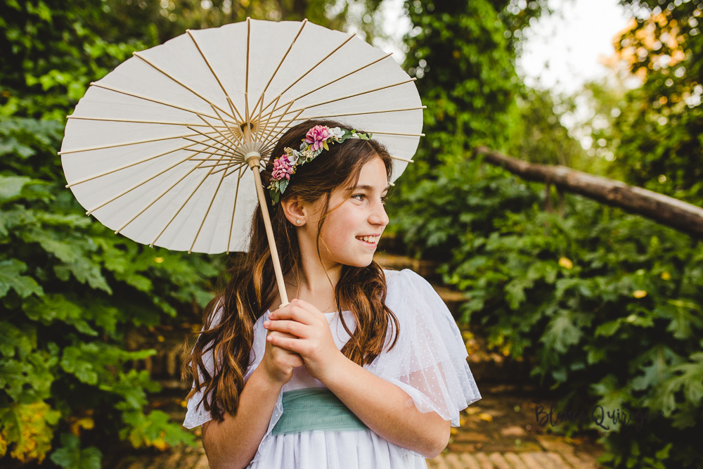 Blanca Quiroga. Fotografía comunión parque Oromana. Sevilla