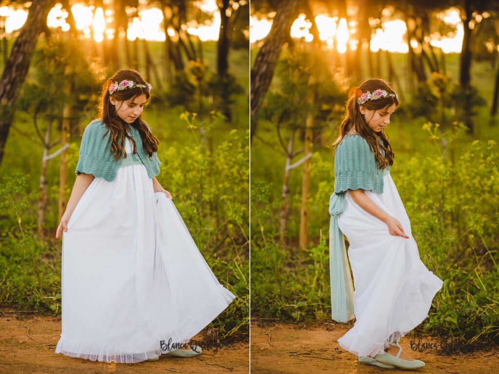 Blanca Quiroga. Fotografía comunión parque Oromana. Sevilla