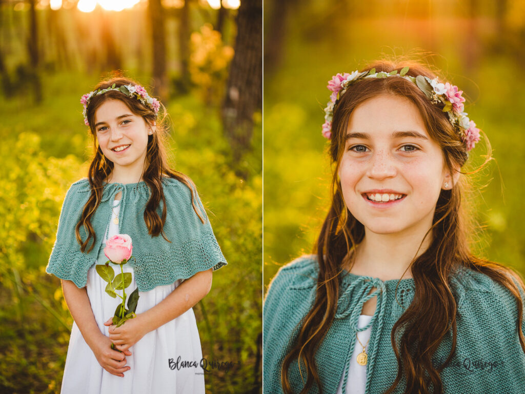 Blanca Quiroga. Fotografía comunión parque Oromana. Sevilla