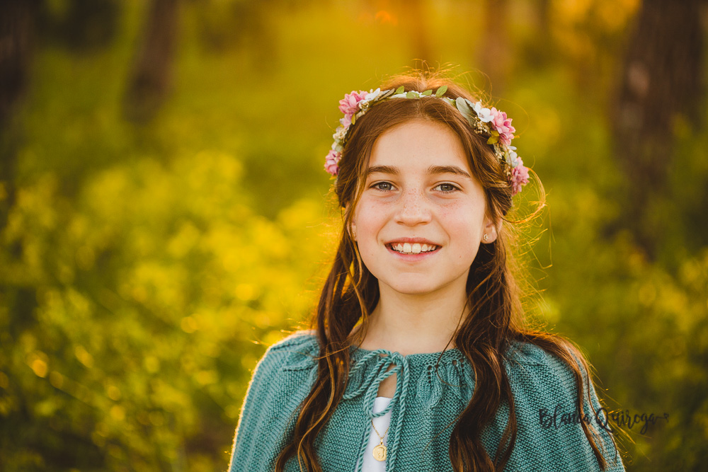 Blanca Quiroga. Fotografía comunión parque Oromana. Sevilla